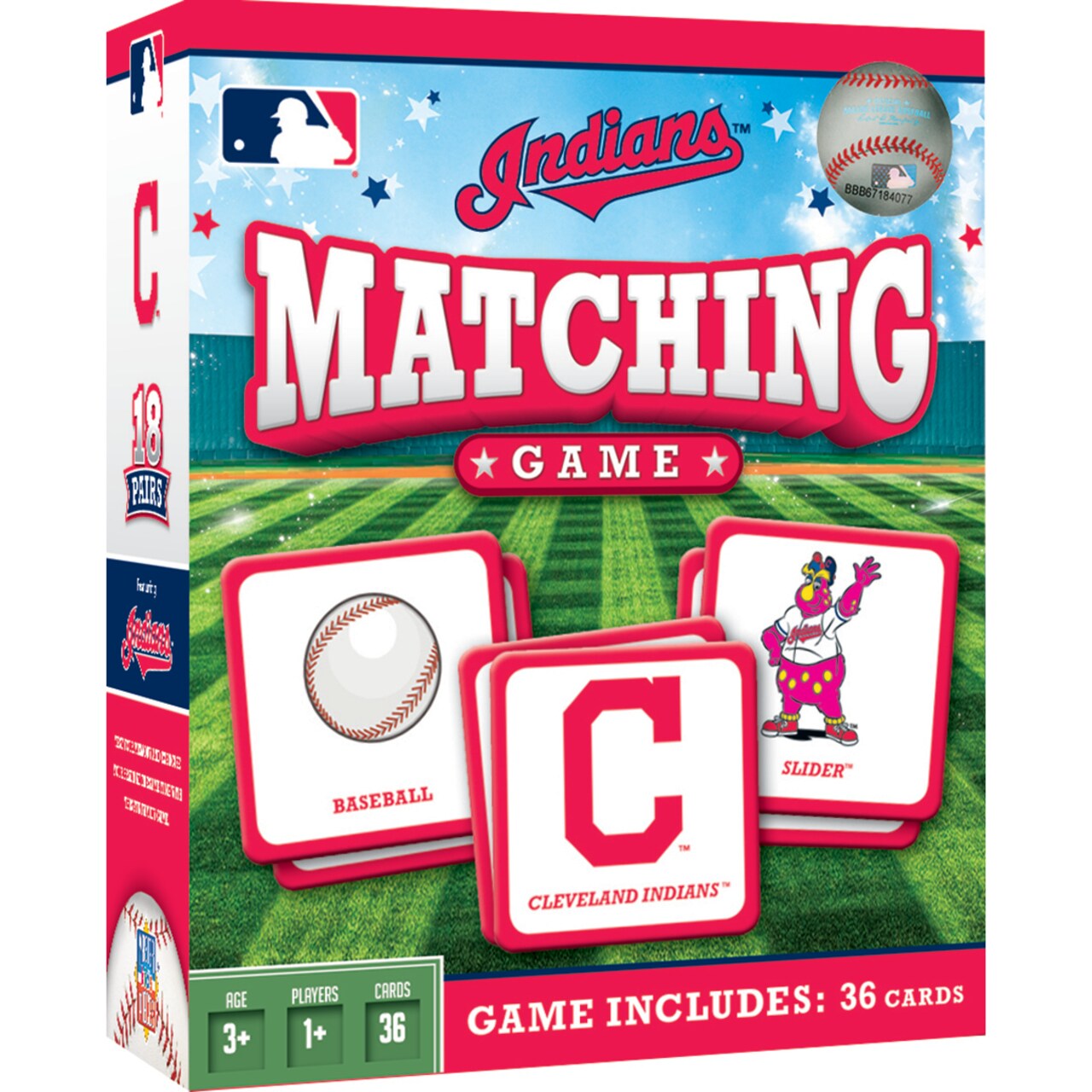 MasterPieces Sports Games - Cleveland Guardians MLB Matching Game - Game for Kids and Family - Laugh and Learn